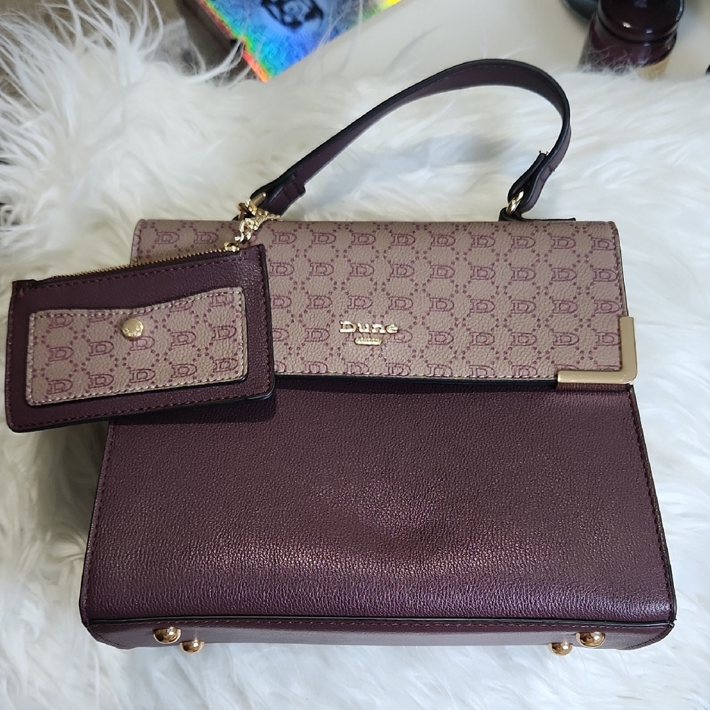 Dune London Plum and Taupe Satchel